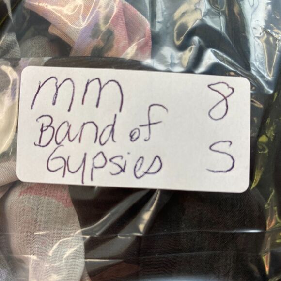 Band of Gypsies Maxi Dress Women Small Black Floral Sheer Cottagecore Moissanite - Picture 15 of 15